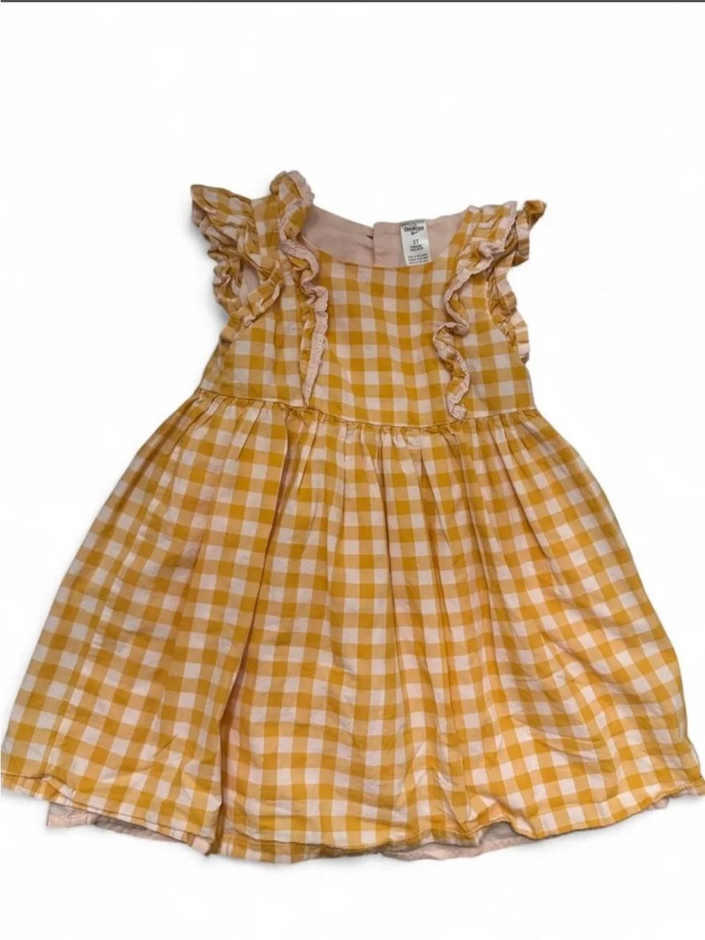 OshKosh B'gosh Yellow Gingham Ruffle Sundress